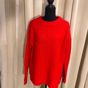 For The Republic Vibrant Red Crew Neck Sweater